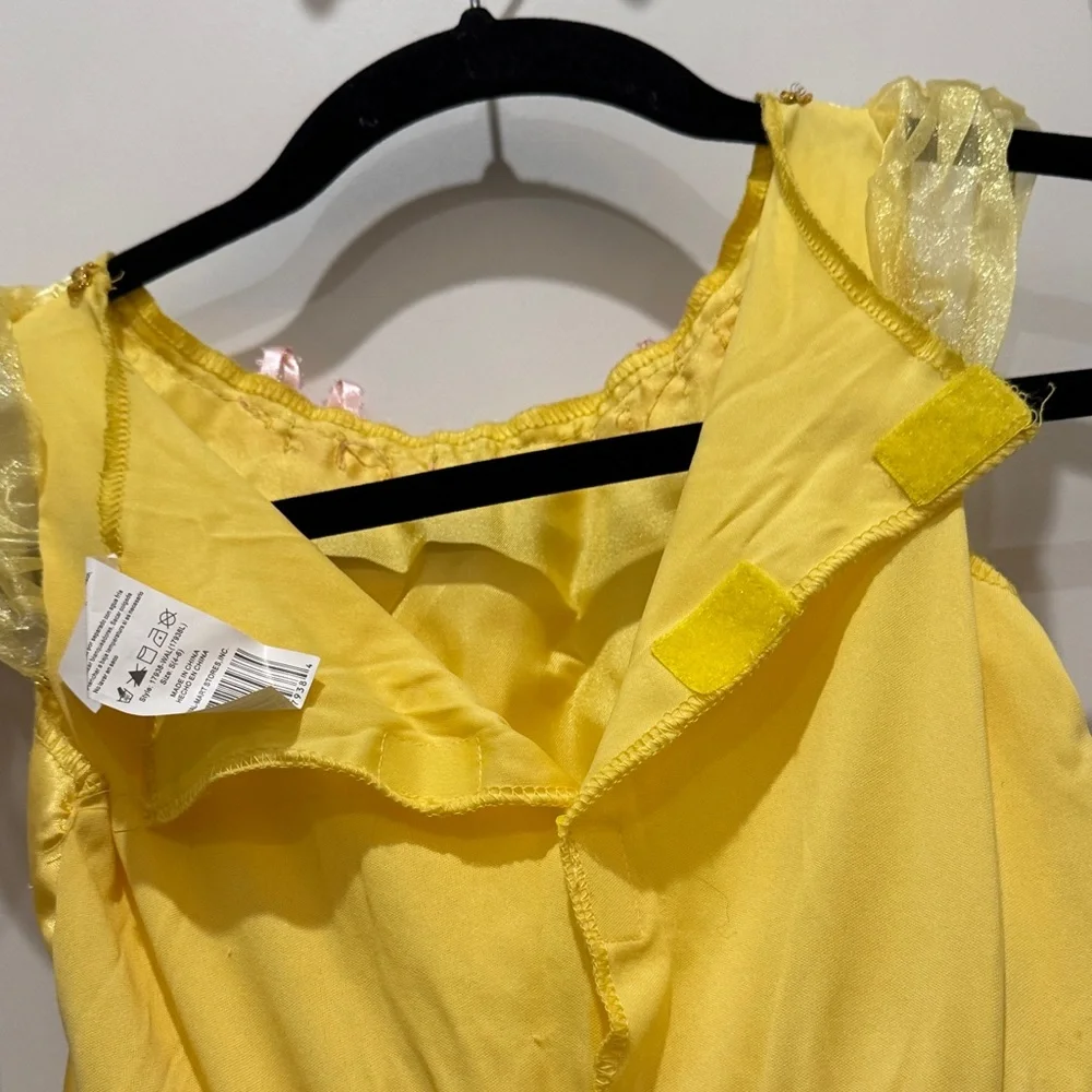 Disney Belle Beauty and the Beast Golden Princess Dress Kids Small Size 4-6